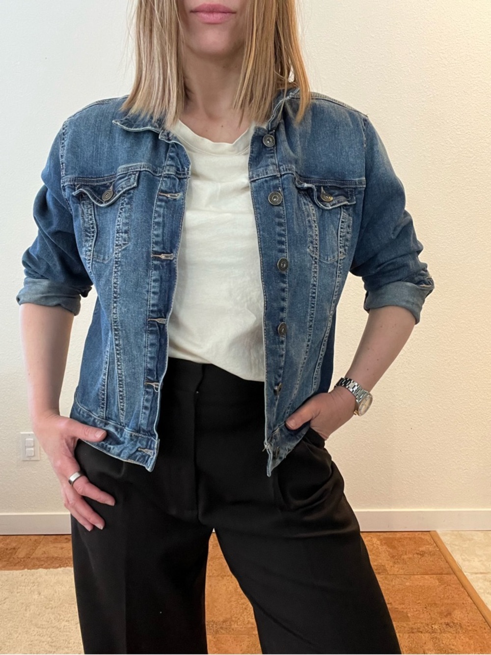 Medium Blue Denim Jean Jacket - Super Soft!